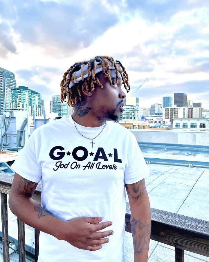 Original "G.O.A.L" White Tee